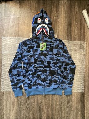 Blue Bape Zip Up